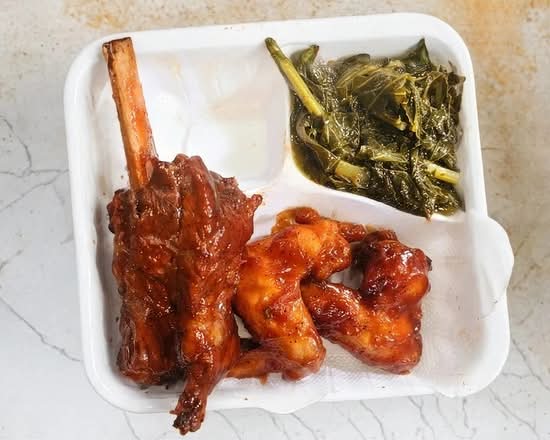 1 PC BBQ RIBS 2 PC BBQ OR BAKED WINGS