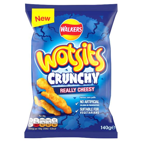 Walkers Wotsits Crunchy Really Cheesy Snacks Crisps (140g)