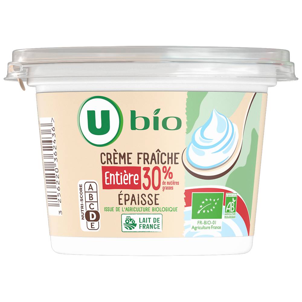 U - Crème fraîche épaisse bio (200 ml)