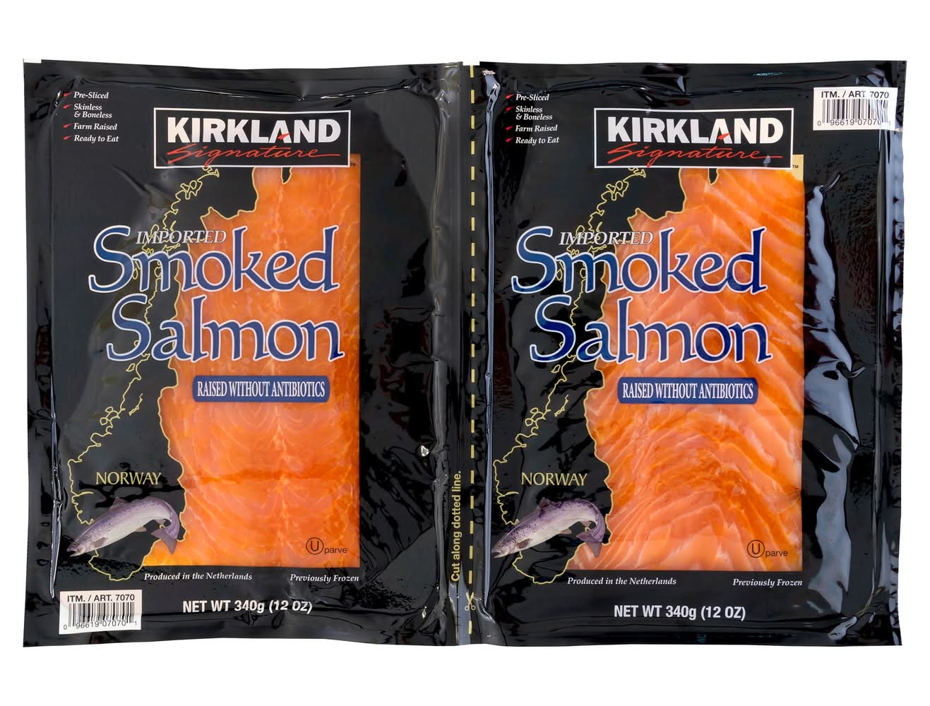 Kirkland Signature Smoked Salmon, 12 oz, 2-count