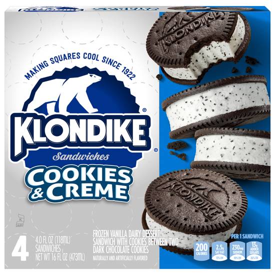Klondike Oreo Ice Cream Cookie Sandwiches (4 ct)