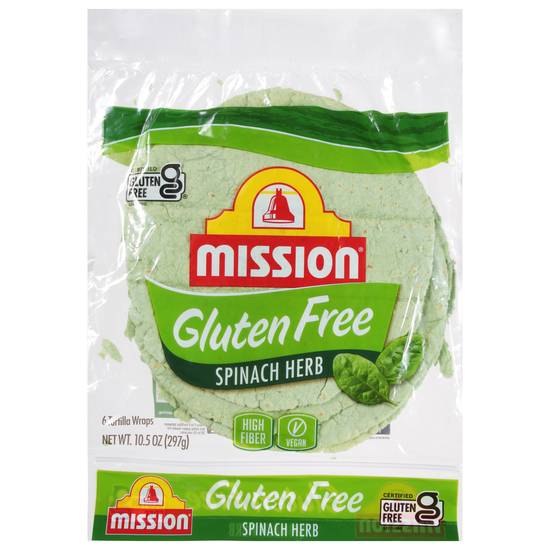 Mission Spinach Herb Tortilla Wraps, (6 ct)