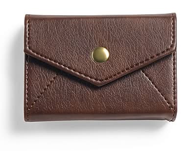 Èccolo Envelope-Style Business Card Holder, Brown (ST927B)
