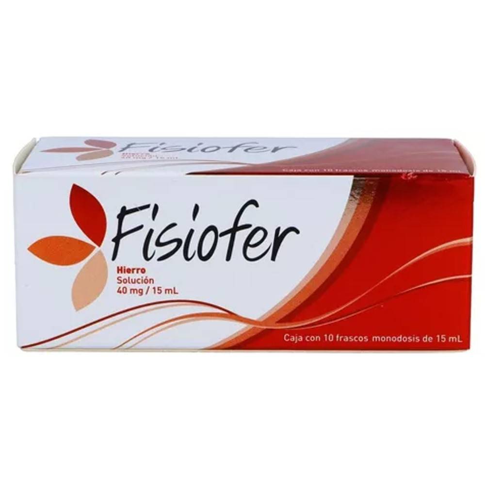 Fisiofer hierro solución 40 mg (caja 10 piezas)