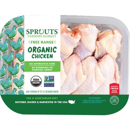 Sprouts Organic Chicken Party Wings (Avg. 1.5lb)