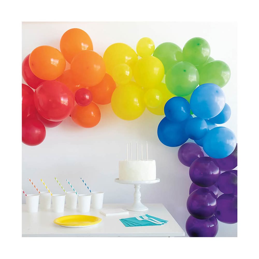 321 Party! Rainbow Balloon Arch Kit 40 Ct