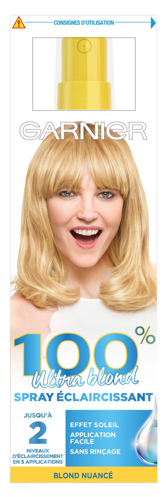 Garnier - 100% Ultra blond coloration cheveux permanente spray éclaircissant (125 ml)