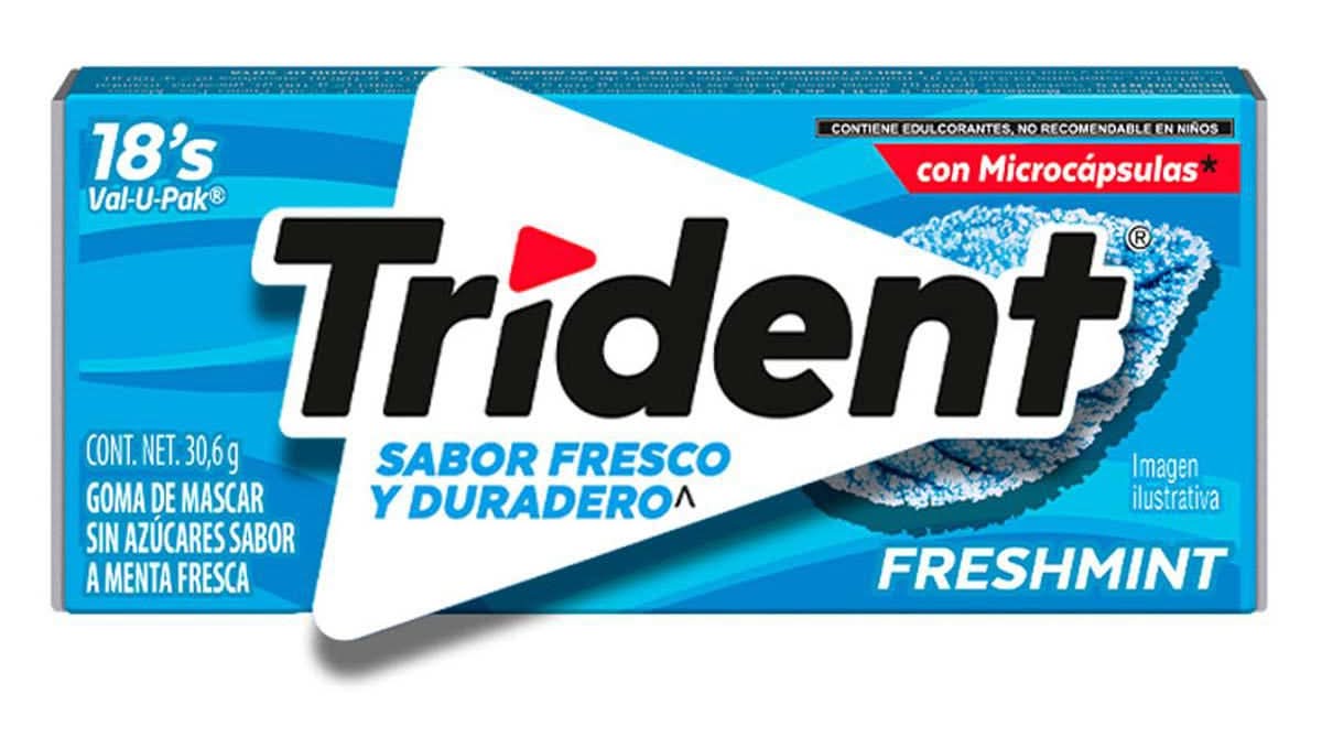 Trident · Goma de mascar, freshmint (18 un)