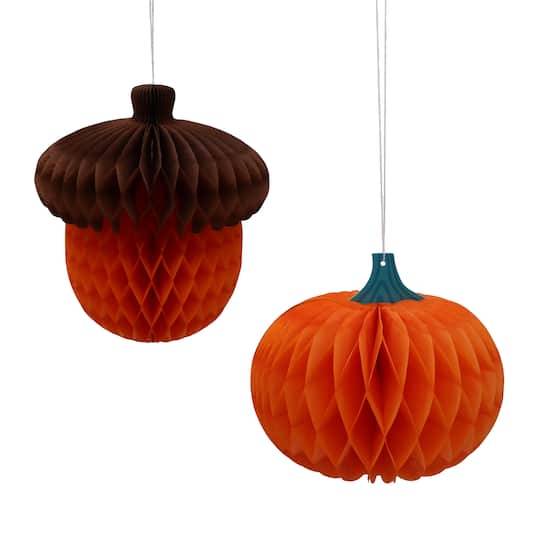 Small Honeycomb Acorn & Pumpkin Set By Celebrate It