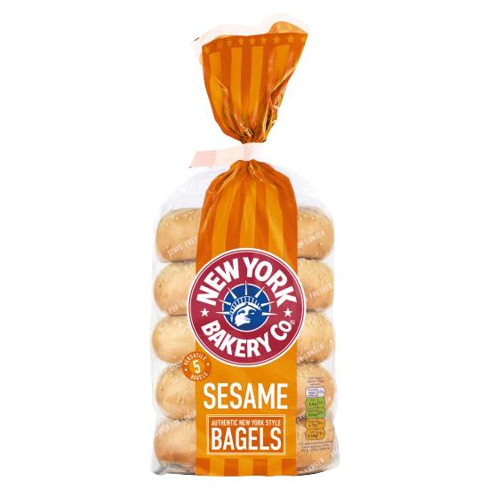 New York Bakery Co. 5 Sesame Bagels Fresher For Longer