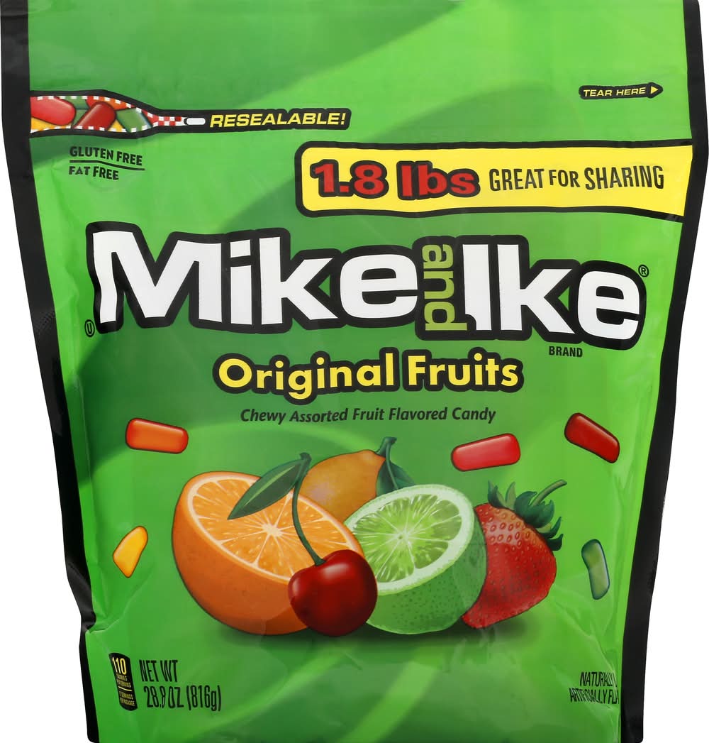 MIKE AND IKE Original Fruits Chewy Fruit Candy, Assorted (1.8 lbs)