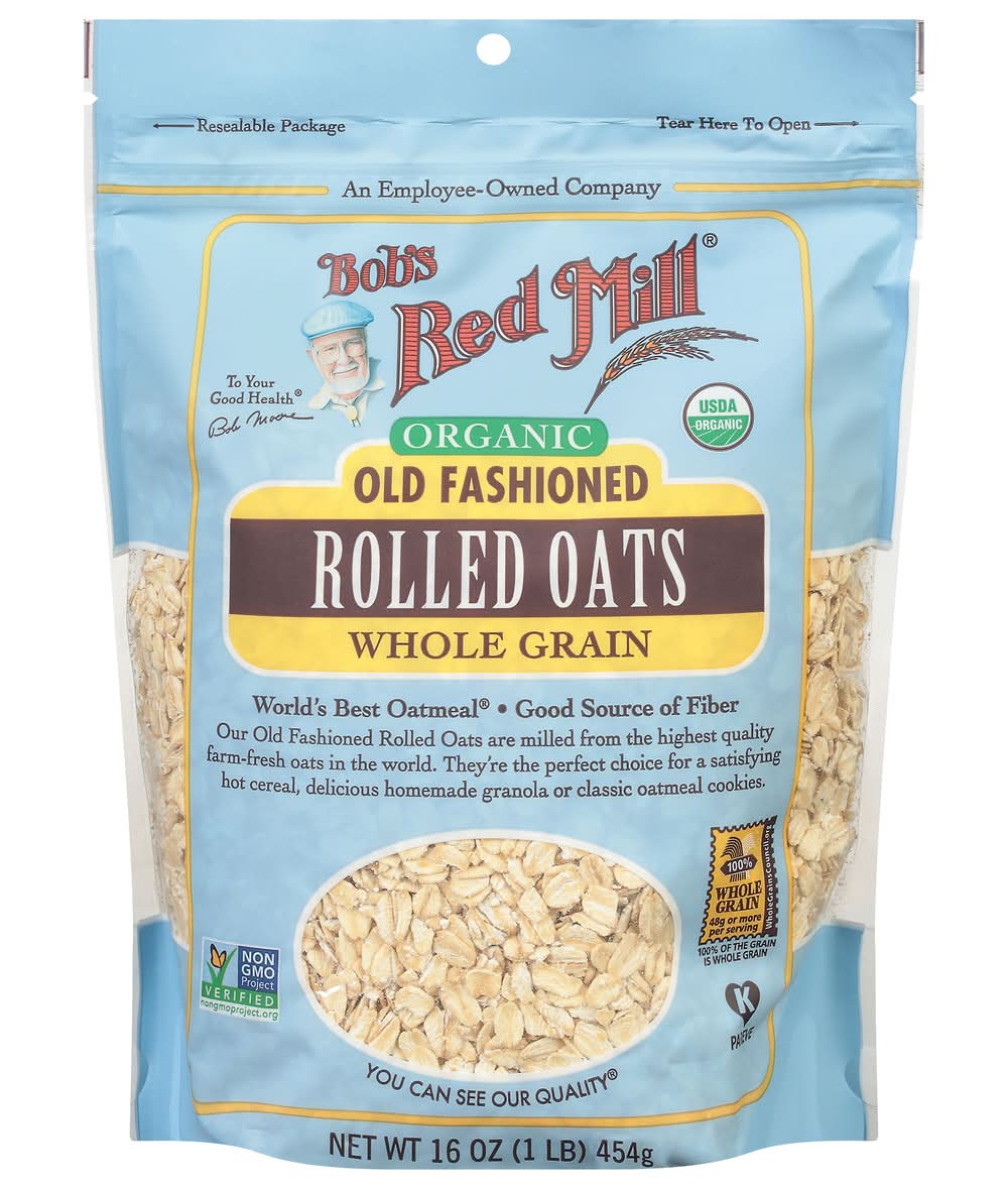 Bob's Red Mill Organic Whole Grain Old Fashioned Rolled Oats (16 oz)
