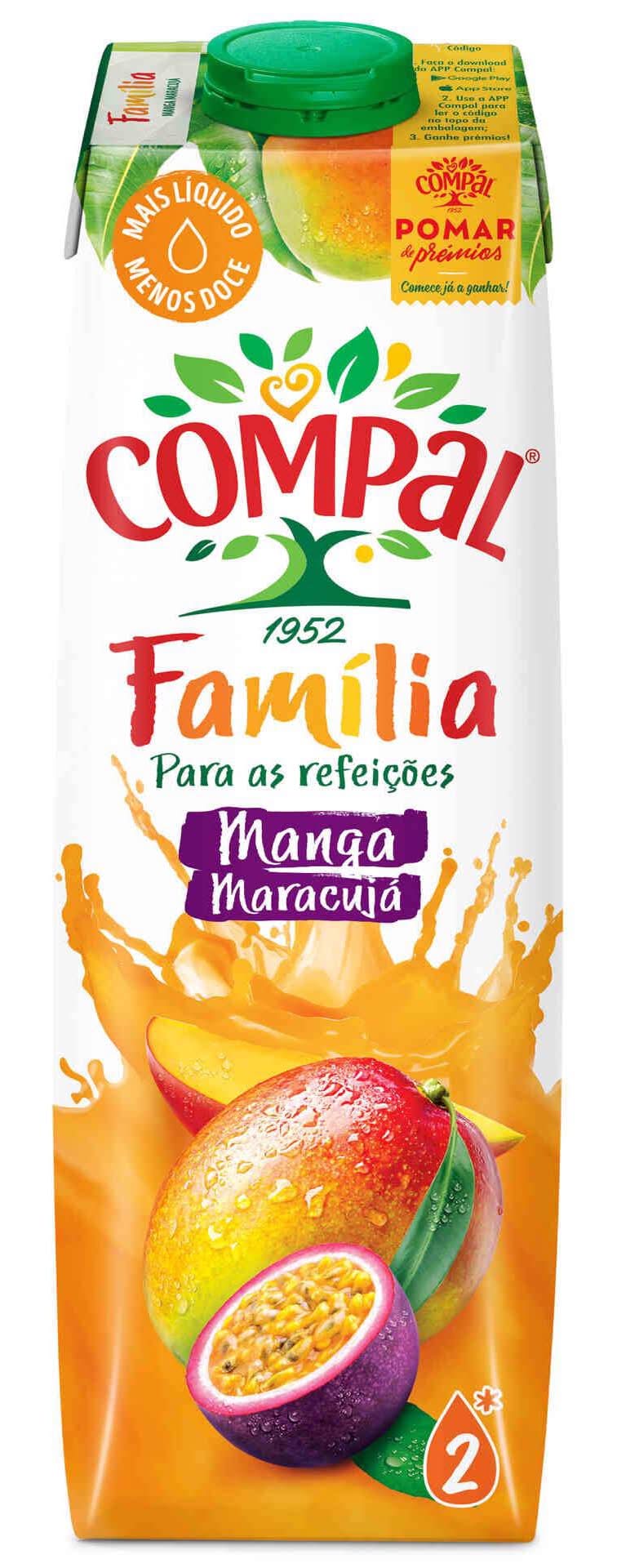 Néctar Manga e Maracujá Compal Família (emb. 1 lt)