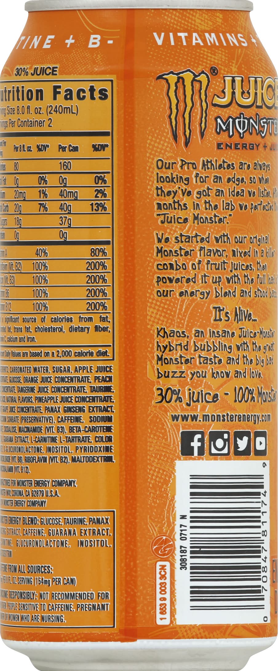 Monster Energy Khaos Energy + Juice (16 fl oz) | Postmates