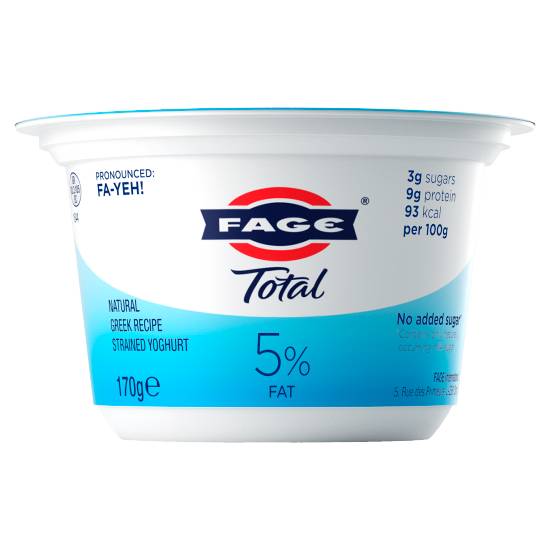 Fage Total 5% Fat Natural Greek Recipe Strained Yoghurt
