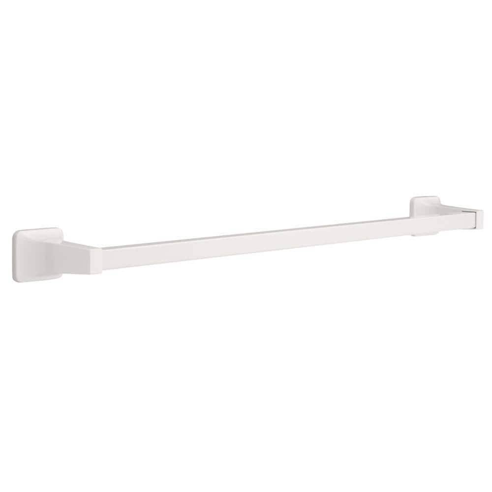 Franklin Brass Futura 24 In. Wall Mount Towel Bar Bath Hardware Accessory In White