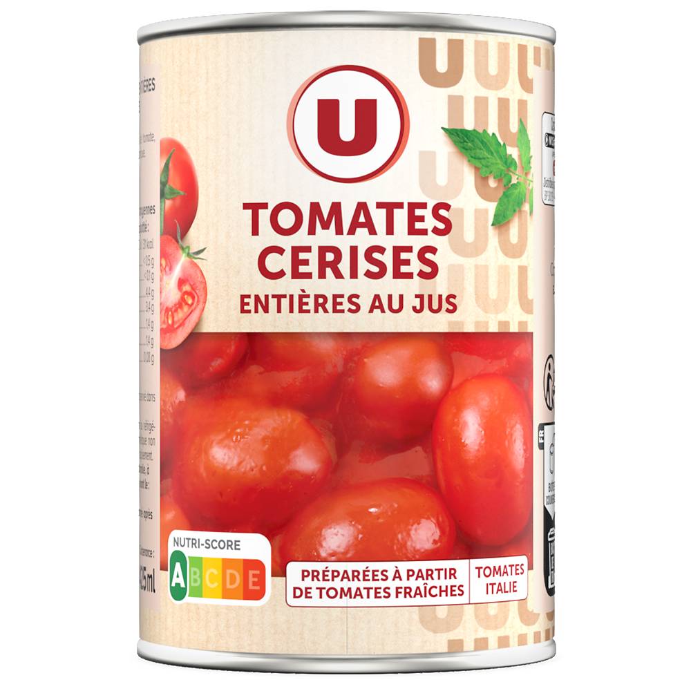 U - Tomates cerises entières au jus