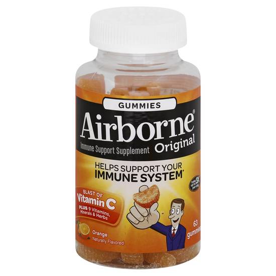 Airborne Immune Support Supplement With Vitamin C Gummies (63 ct)