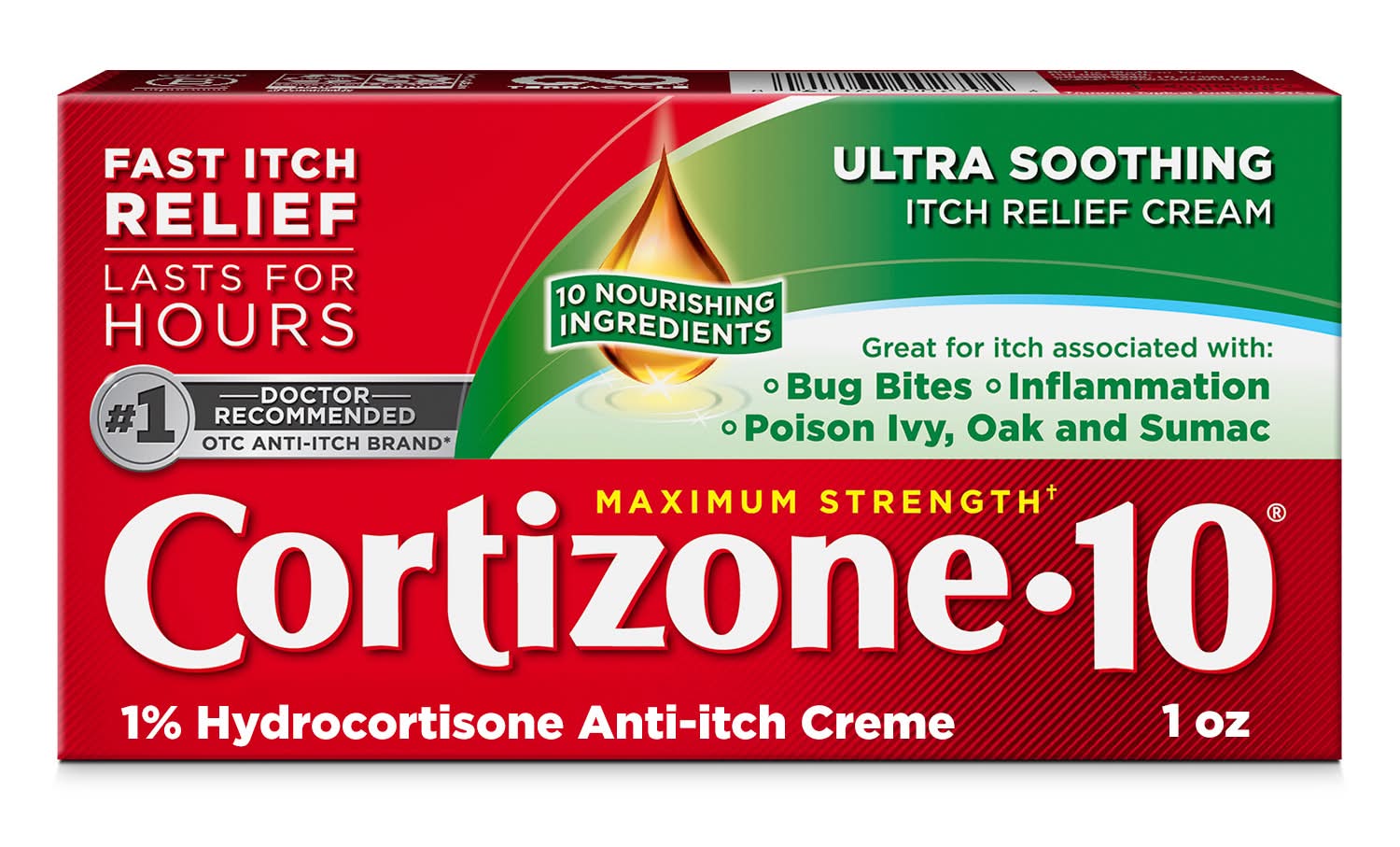 Cortizone-10 Maximum Strength Ultra Soothing Anti Itch Creme (1 oz)
