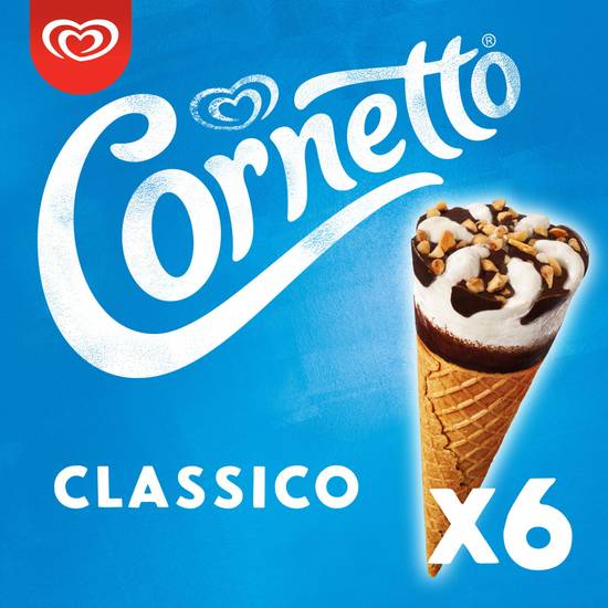 Cornetto Classico Ice Cream Cones 6x90ml