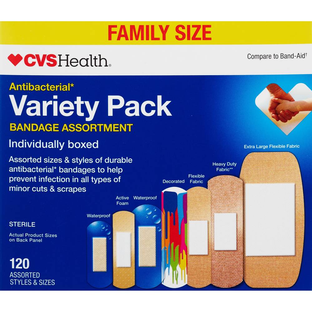 CVS Health Antibacterial Variety Pack Bandage Assortment