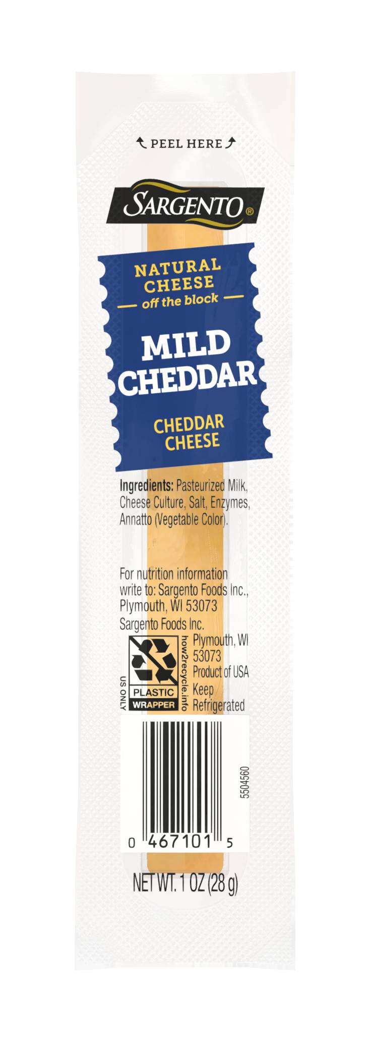 Sargento Mild Cheddar Cheese Stick (1 oz)