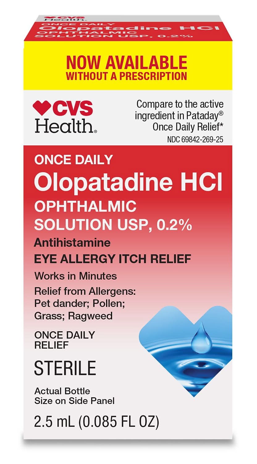 CVS Health Olopatadine Hcl Eye Allergy Relief Ophthalmic Solution Usp (2.5 ml)