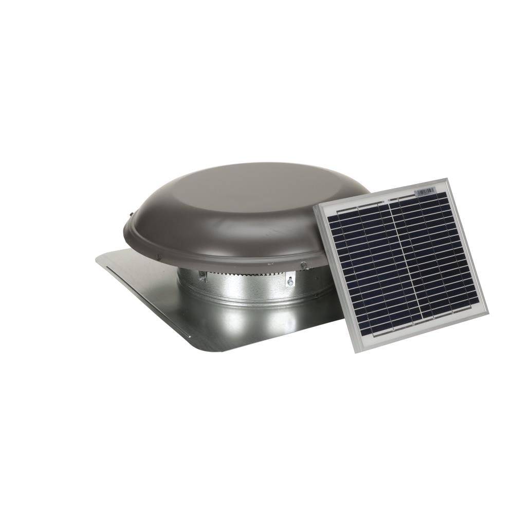 Air Vent 800-CFM Weatherwood Galvanized Steel Solar Power Roof Vent | 53510