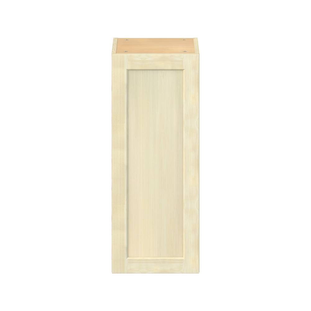 Project Source Omaha Unfinished 12-in W x 30-in H x 12.5-in D Unfinished Poplar Wall Ready To Assemble Cabinet (Recessed Panel Shaker Door Style) | W1230R