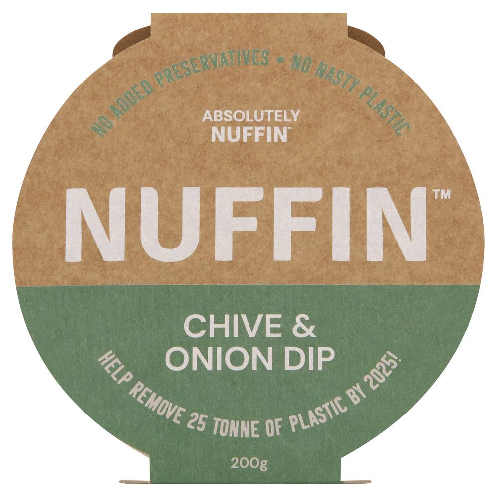 Nuffin Vegetable Dip, Chive & Onion (200g)