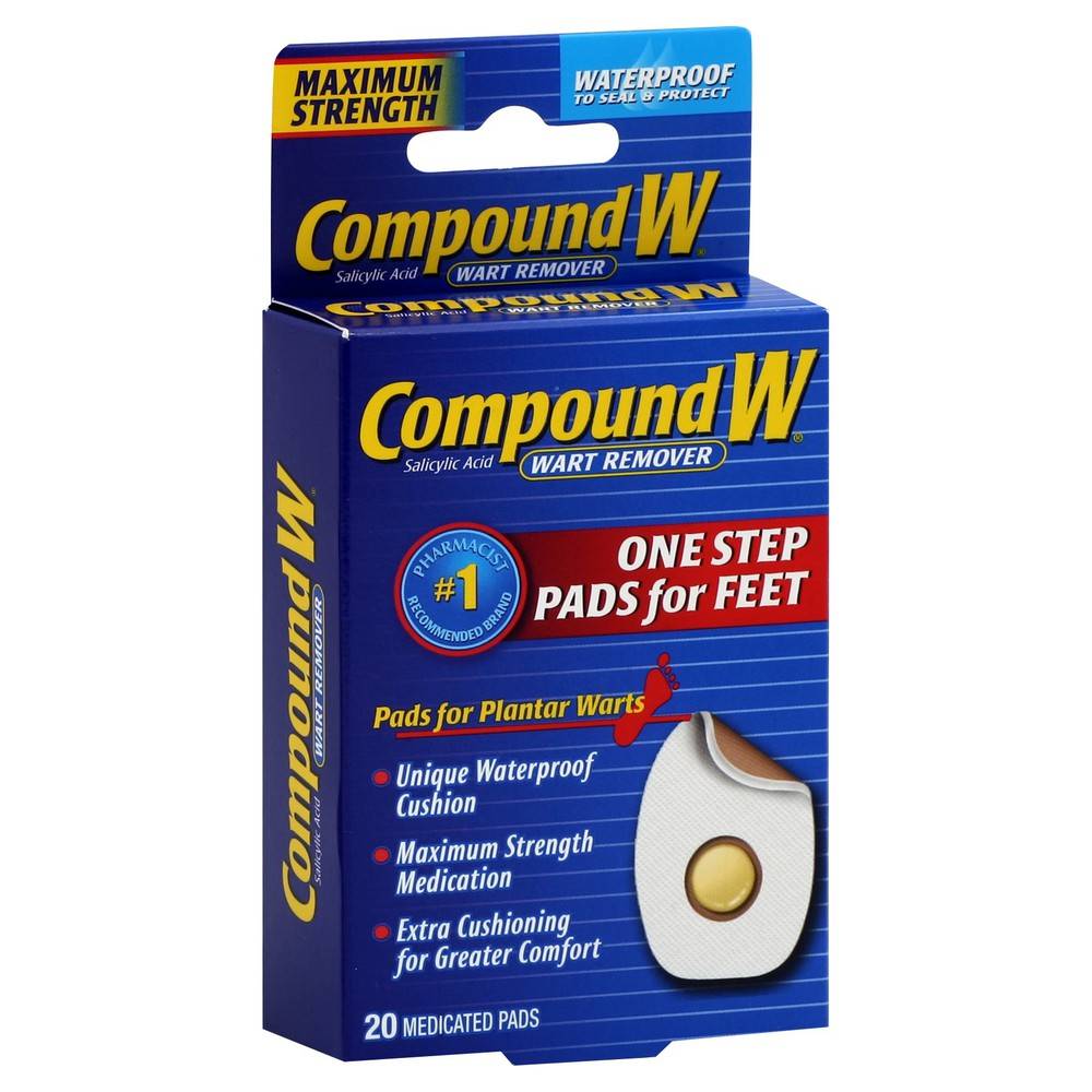 Compound W Wart Remover Pads For Feet (20 ct)