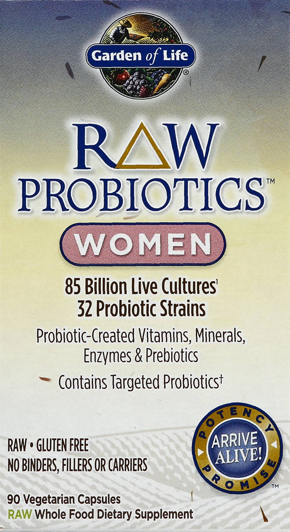 Garden of Life Raw Whole Food Women Probiotics (9.6 oz, 90 ct)