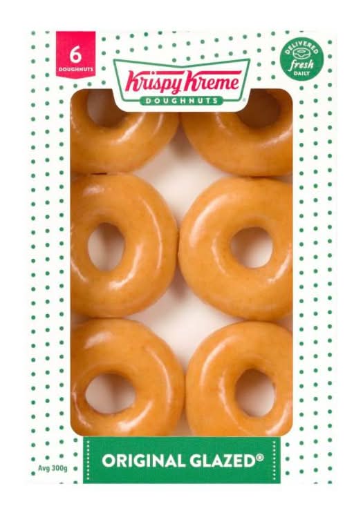 Krispy Kreme Original Glazed Doughnuts (300g, 6 pack)