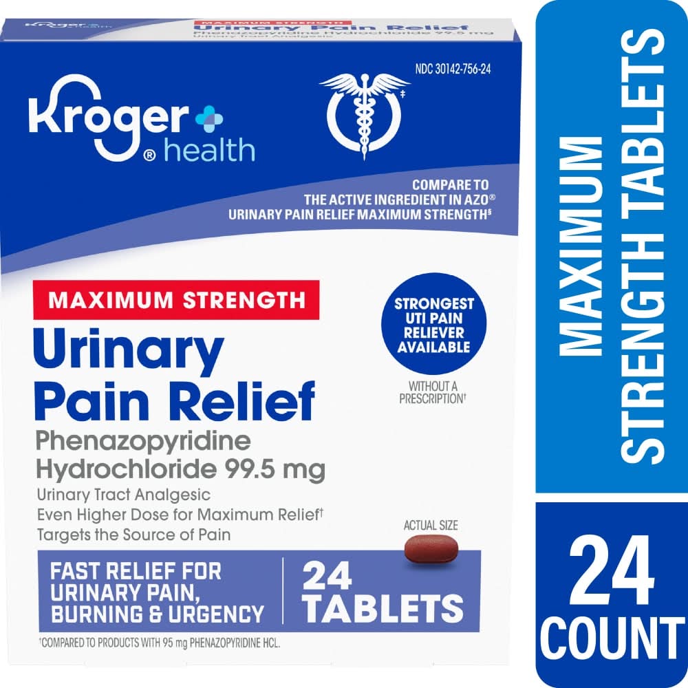 Kroger Maximum Strength Urinary Pain Relief Tablets 99.5 mg (24 ct)