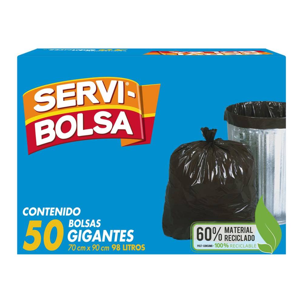 Servi bolsa bolsas para basura tamaño gigante (50 piezas)