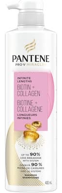 Pantene pro-v shampooing biotine collagene longueurs infinies - pantene pro-v miracles infinite lengths biotin + collagen sulfate-free shampoo (400 ml)