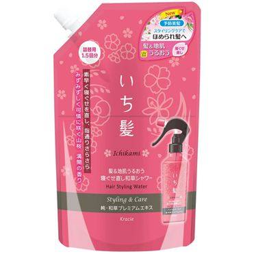 クラシエホームプロダクツ いち髪 髪＆地肌うるおう寝ぐせ直し和草シャワー 替 375ml4901417618924