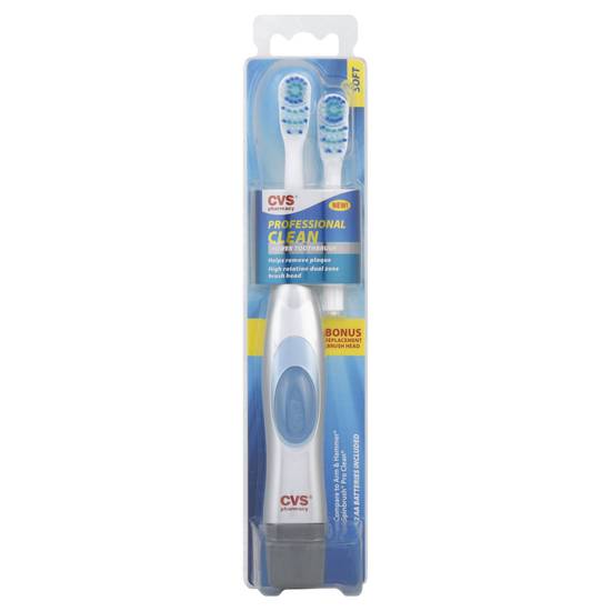 Cvs Pharmacy Soft Power Toothbrush With Bonus Brush Head