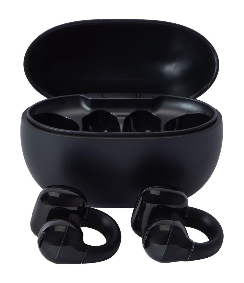 Metallic Open Ear True Wireless Earcuffs Black