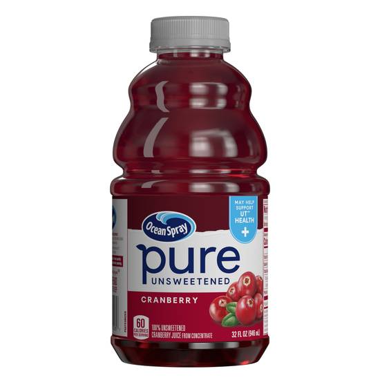 Order Ocean Spray Pure Unsweetened Fruit Juice Cranberry (32 oz) food online from Rite Aid store, Shawnee on bringmethat.com