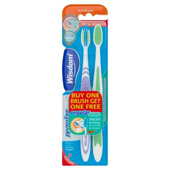 Wisdom Medium Regular Fresh Toothbrush ( 2 ct )