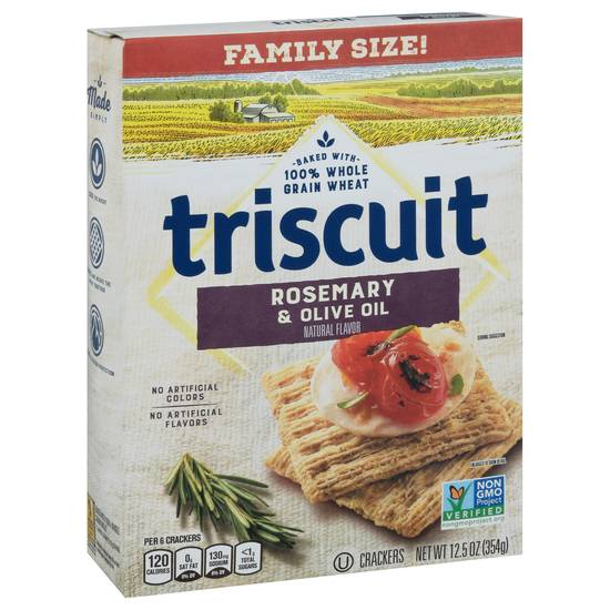 Triscuit Family Size Rosemary & Olive Oil Crackers