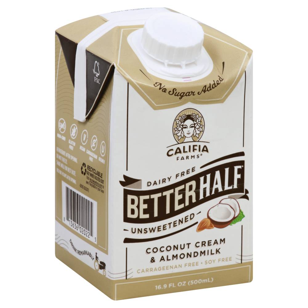 Califia Farms Better Half Coconut Cream & Almondmilk Creamer (16.9 fl oz)