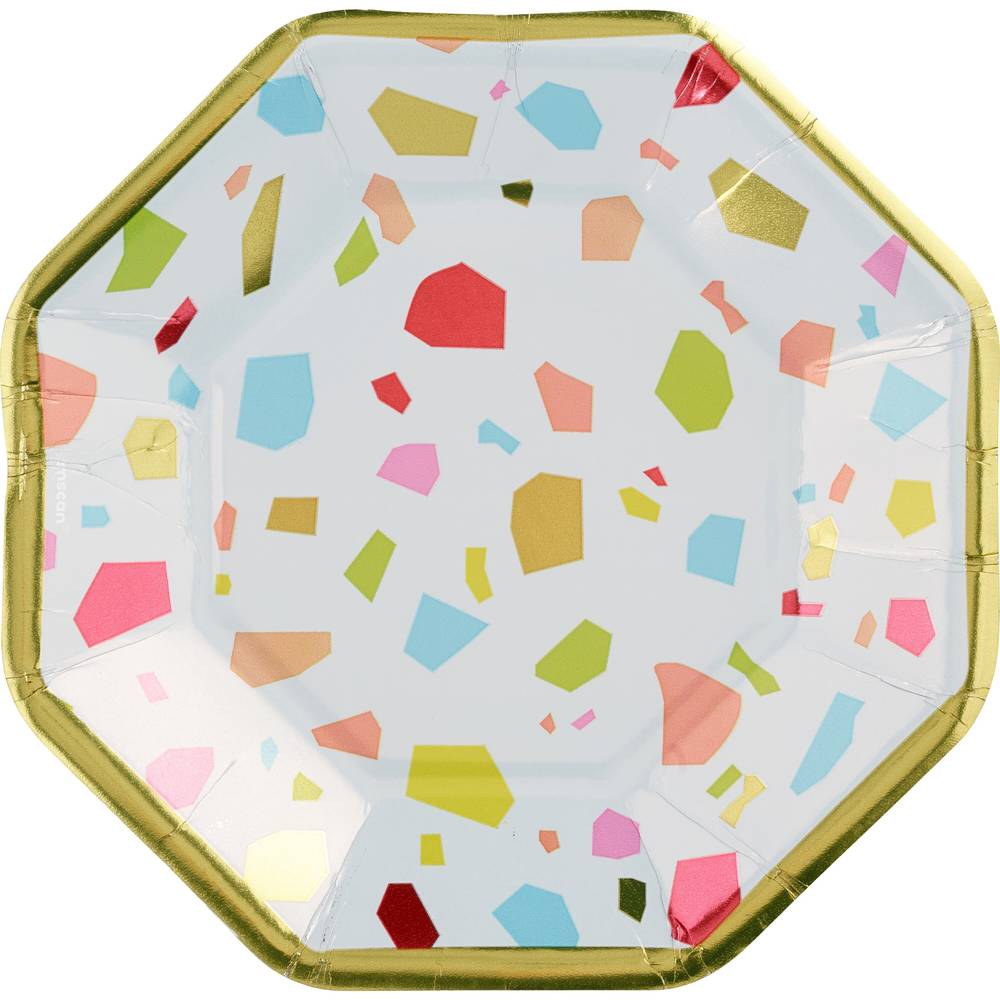 Amscan Party Impressions Plate, Rainbow
