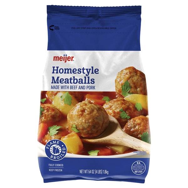 Meijer Flame Broiled Homestyle Meatballs