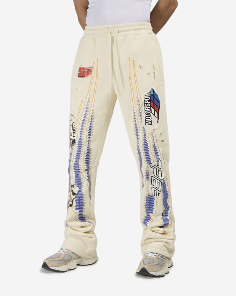 Smoke Rise Racing Fleece Pants (Cream - 2Xl)