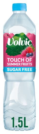 Volvic Raspberry-Strawberry-Blackcurrant, Touch Of Fruits Sugar Free Summer Fruits (1.5L)