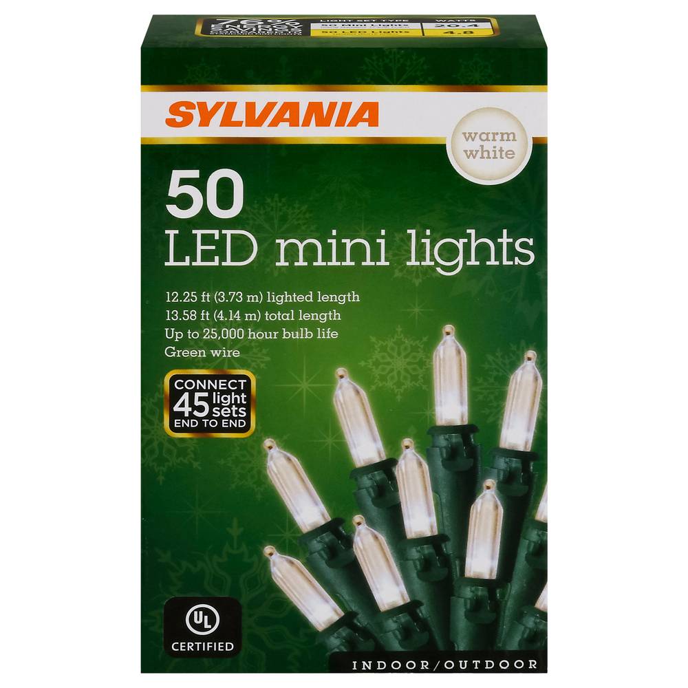 Sylvania Warm White Led Mini Lights (50 ct)