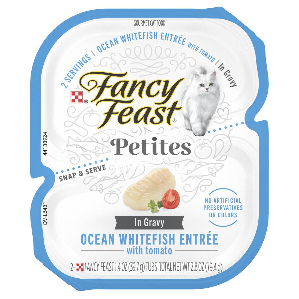 Purina Fancy Feast Gourmet Gravy Wet Cat Food, Petites Ocean Whitefish With Tomato Entree