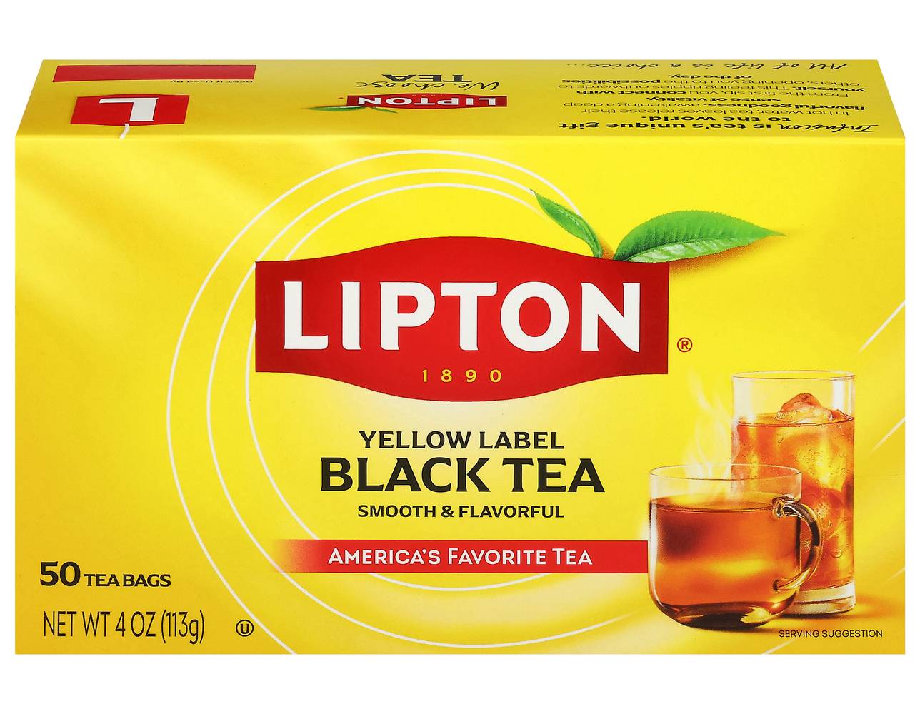 Lipton Yellow Label Black Tea Bags (4 oz, 50 ct)